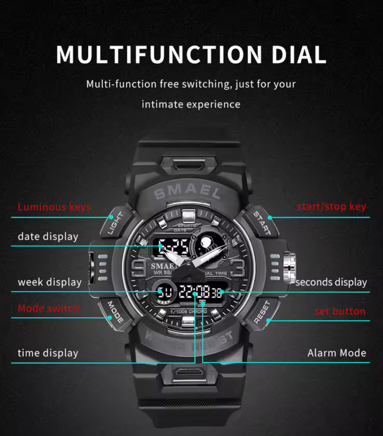 Reloj deportivo smael